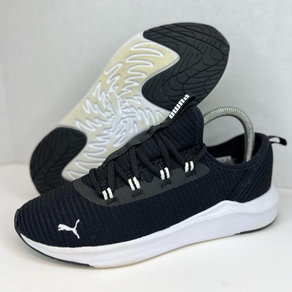 Puma Womens Softride Finesse Sport 376038-01 Black /White Sz 7 Running Sneakers - Picture 1 of 16